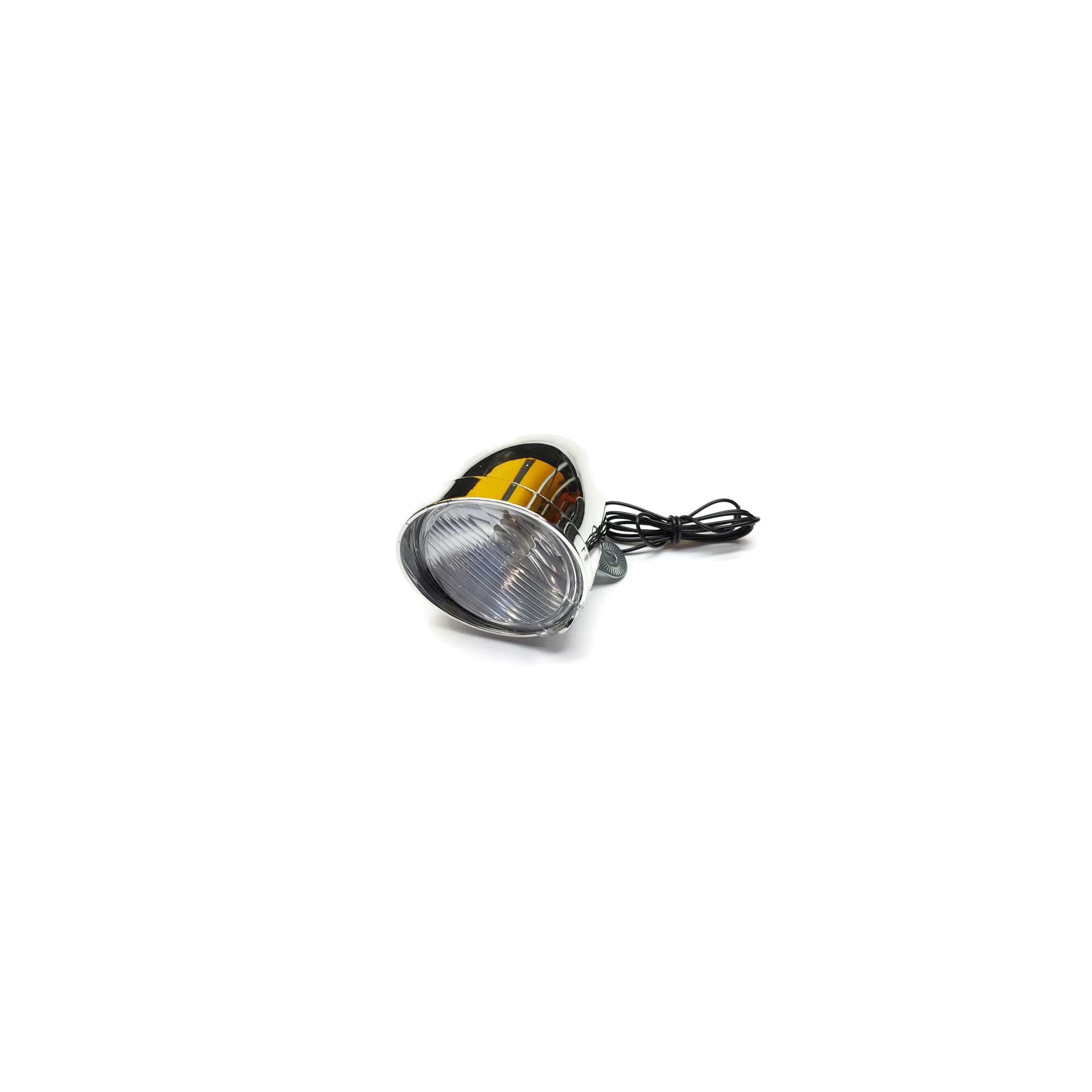 Lampa przód retro na dynamo, chrom