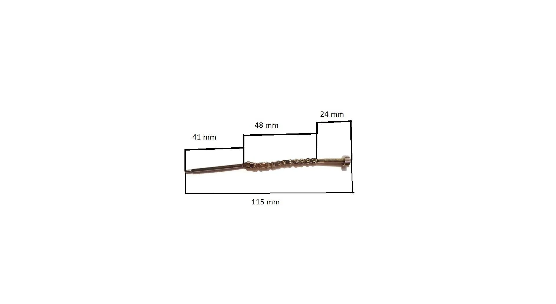 Łańcuszek piasty biegowej 115 mm SRAM , Pentasport, Sachs