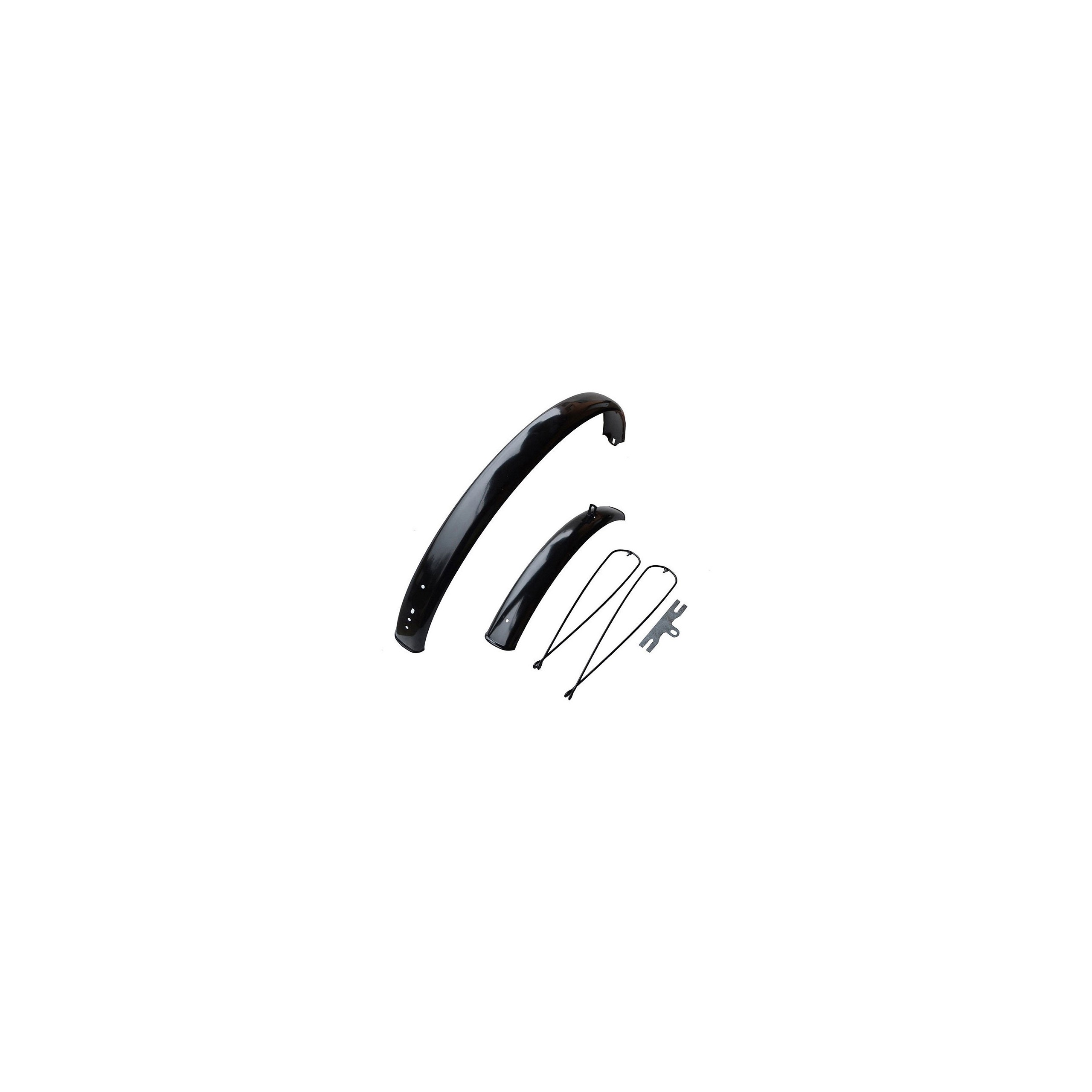 Błotniki rowerowe stalowe 20 x 53 mm czarne Błotniki rowerowe stalowe 20 x 53 mm czarne