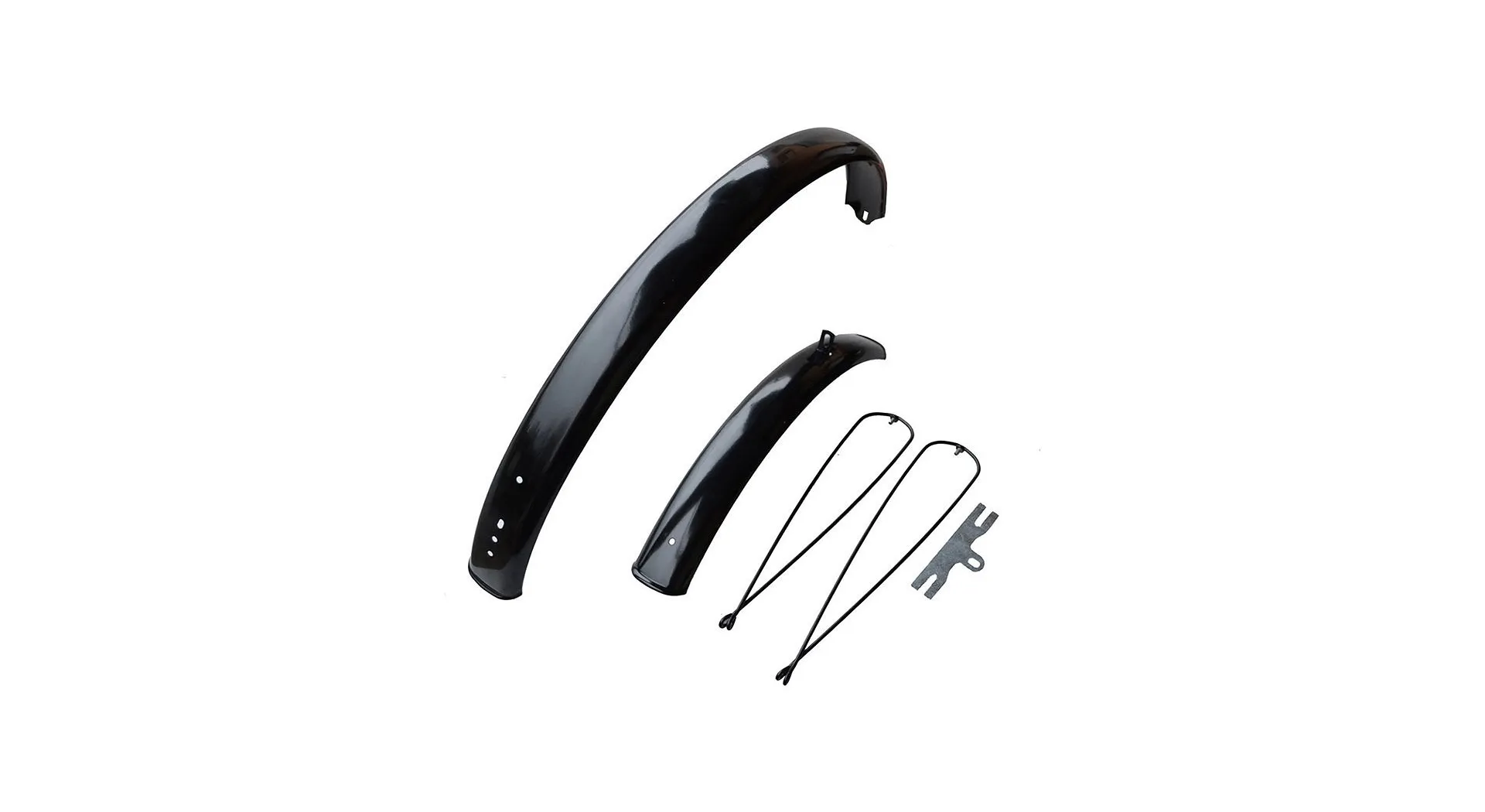Błotniki rowerowe stalowe 20 x 53 mm czarne
