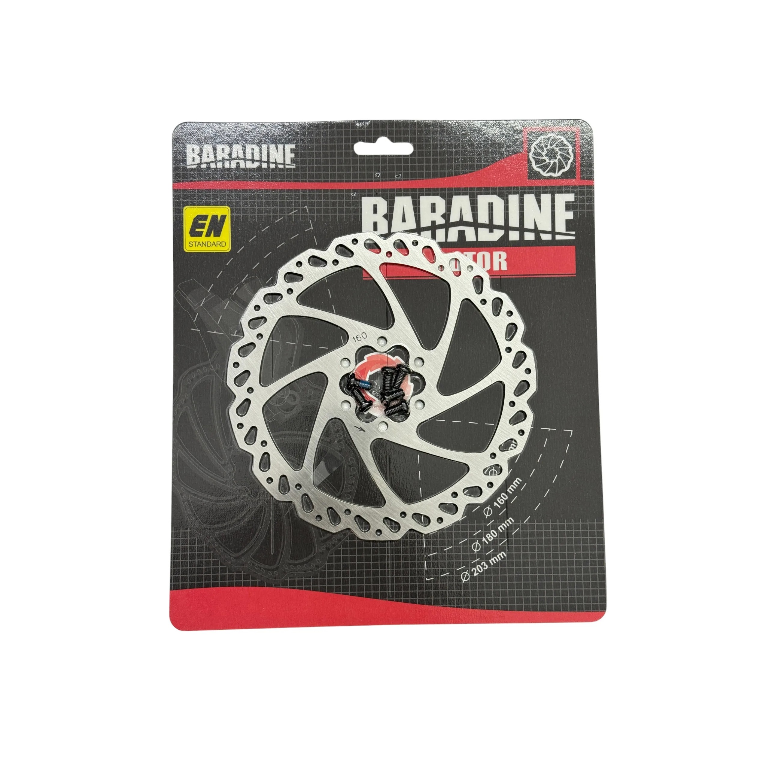 Tarcza hamulcowa 160 mm Baradine + śruby Tarcza hamulcowa 160 mm Baradine + śruby