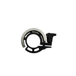 Dzwonek Ring, rower - hulajnoga, aluminiowy, czarno - srebrny