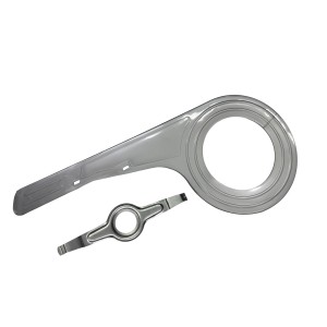 Osłona łańcucha trekking 48T srebrna + uchwyt