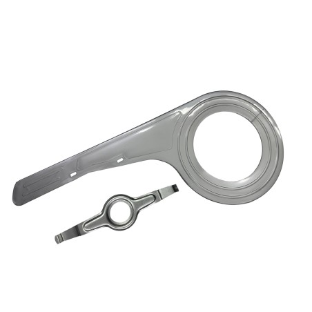 Osłona łańcucha trekking 48T srebrna + uchwyt