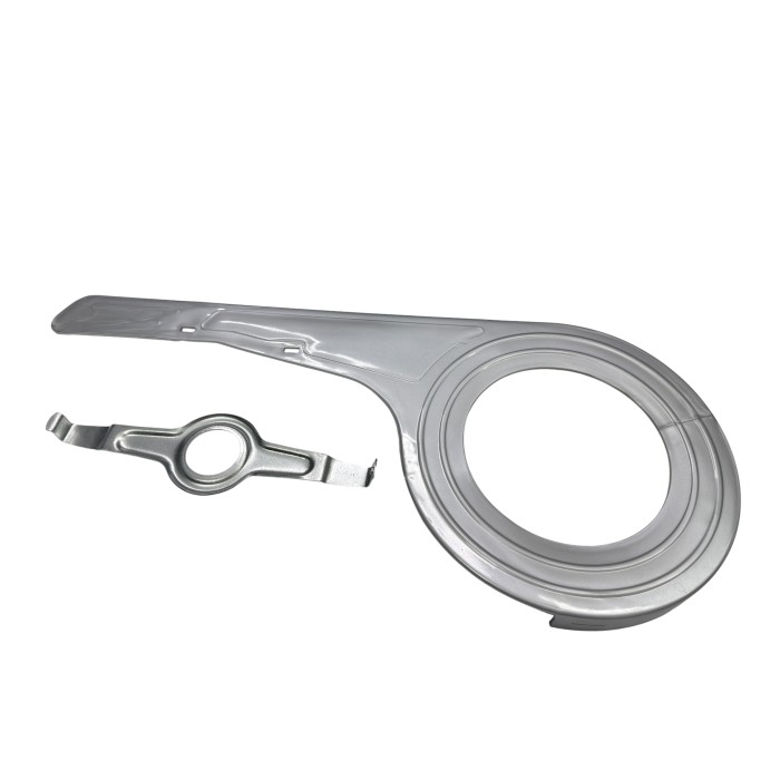 Osłona łańcucha trekking 48T srebrna + uchwyt