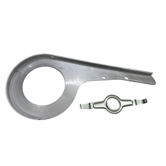 Osłona łańcucha trekking 48T srebrna + uchwyt