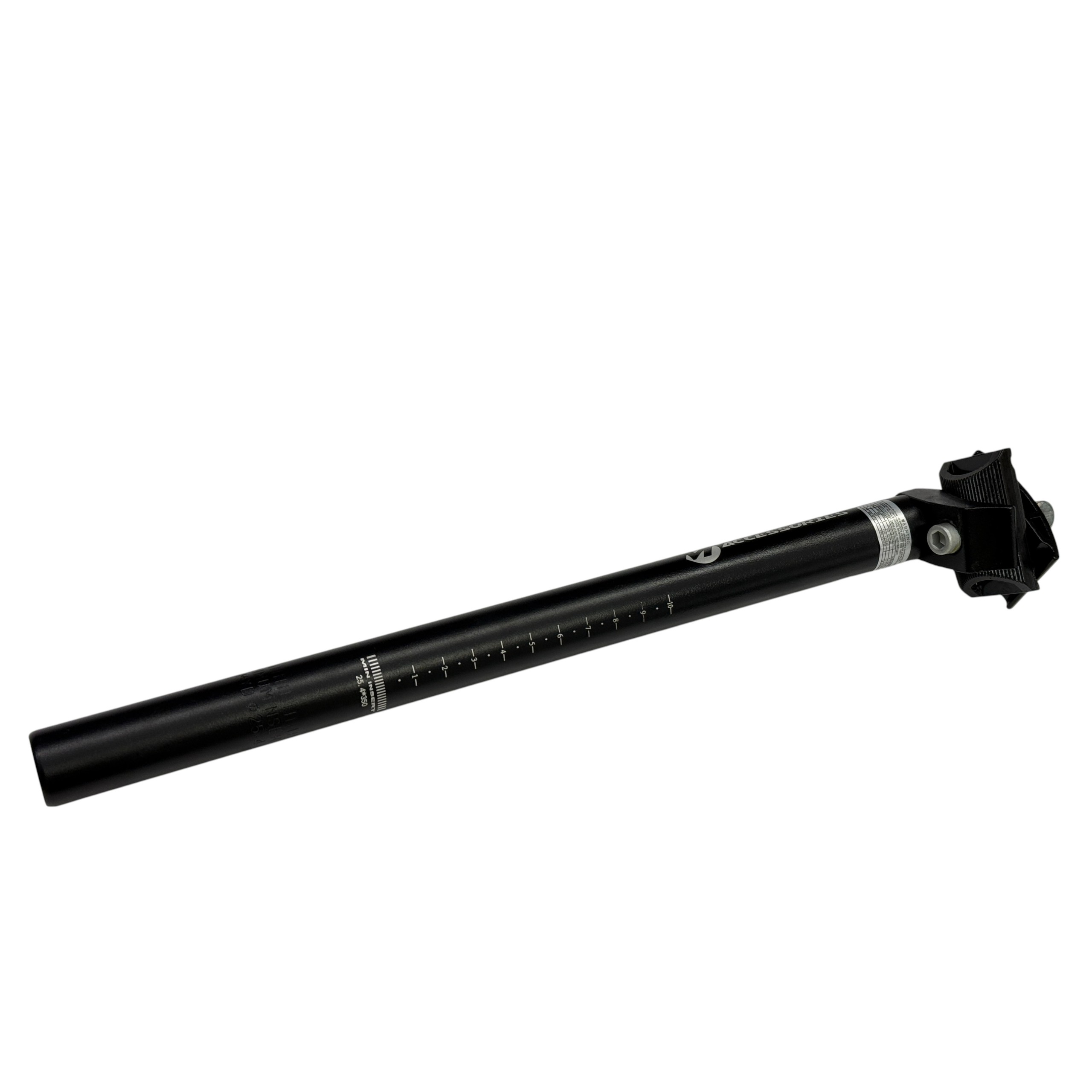 Wspornik siodełka, sztyca aluminiowa Majdller 25,4 mm x 350 mm, czarny, jarzemko