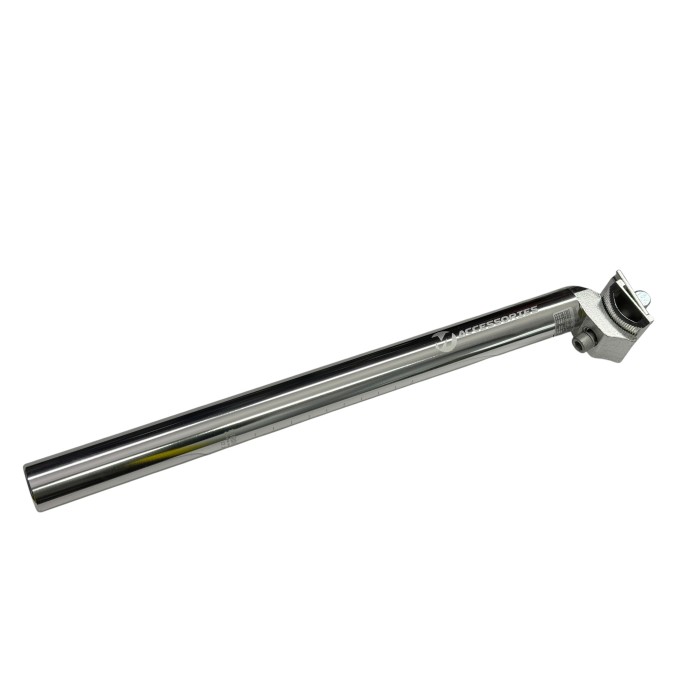 Wspornik siodełka, sztyca aluminiowa Majdller 27,2 mm x 350 mm, srebrny, jarzemko