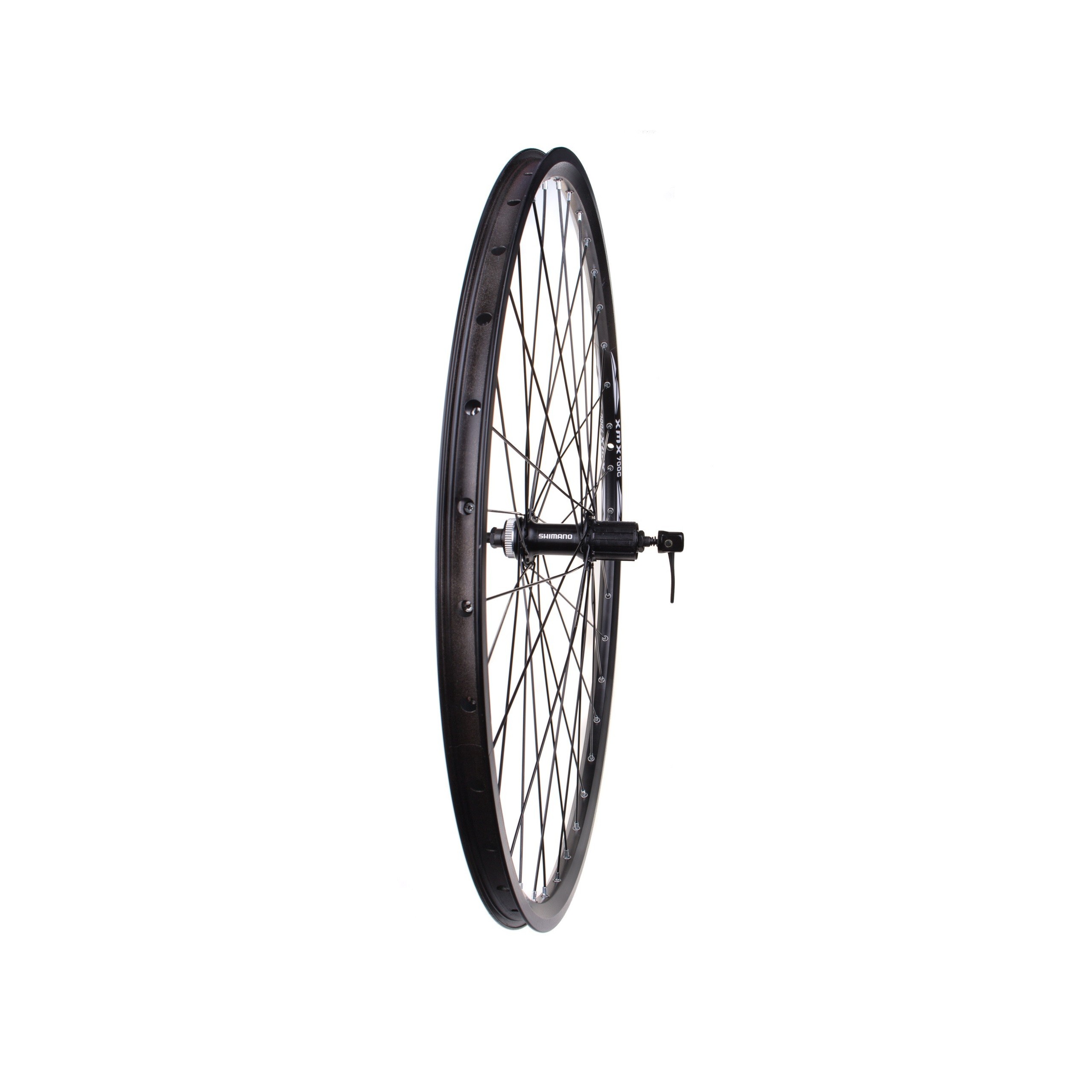 Koło tył Shimano-XMX 28" pod kasetę 8-9rz, hamulec tarczowy Center Lock, obręcz oczkowana