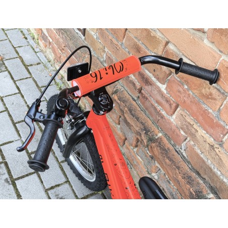 M-BIKE QKI 16'' Neon Orange– aluminiowy lekki rower dziecięcy, kółka boczne