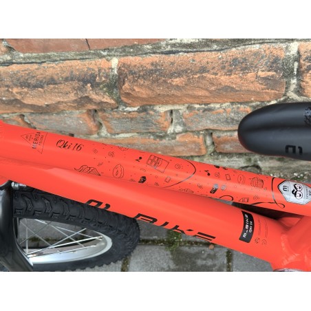 M-BIKE QKI 16'' Neon Orange– aluminiowy lekki rower dziecięcy, kółka boczne
