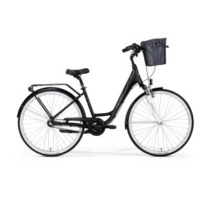 MERIDA CITYWAY 328 40 cm – wygodny rower miejski, Nexus 3, koszyk, czarny mat