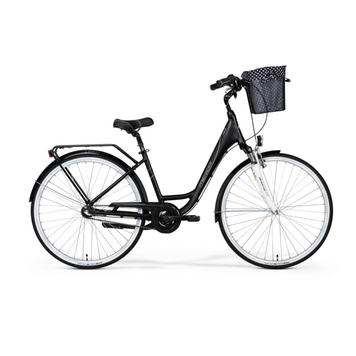 MERIDA CITYWAY 328 40 cm – wygodny rower miejski, Nexus 3, koszyk, czarny mat