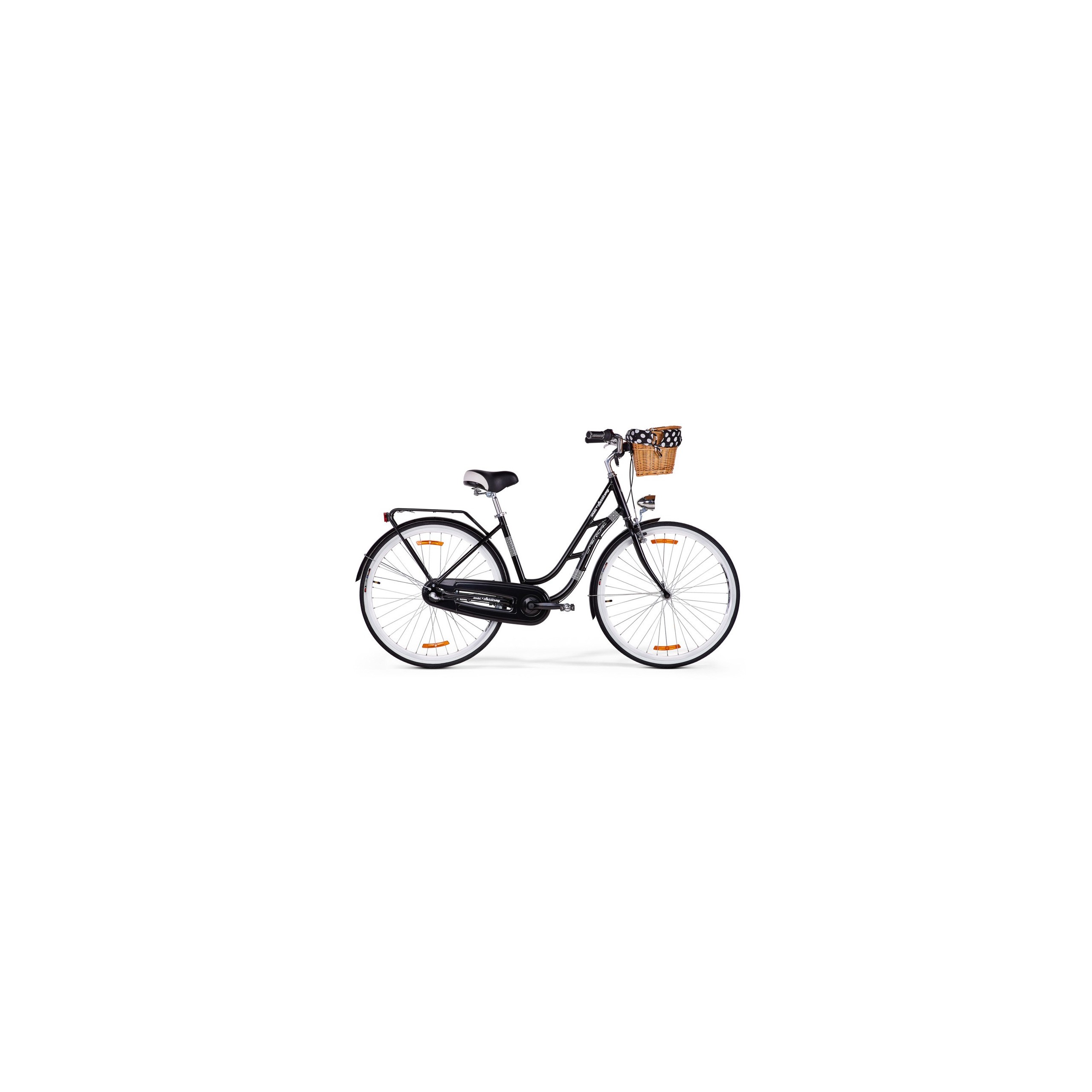 MERIDA CLASSICWAY 328 46 cm – klasyczny rower miejski, Nexus 3, kosz wiklinowy, czarny