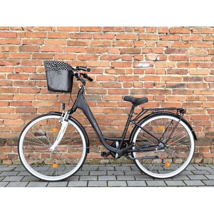 MERIDA CITYWAY 328 40 cm – wygodny rower miejski, Nexus 3, koszyk, czarny mat
