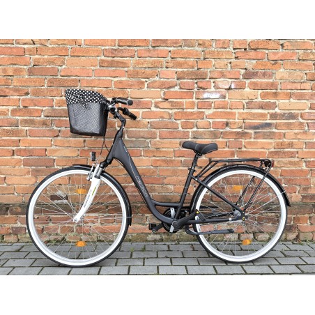MERIDA CITYWAY 328 40 cm – wygodny rower miejski, Nexus 3, koszyk, czarny mat
