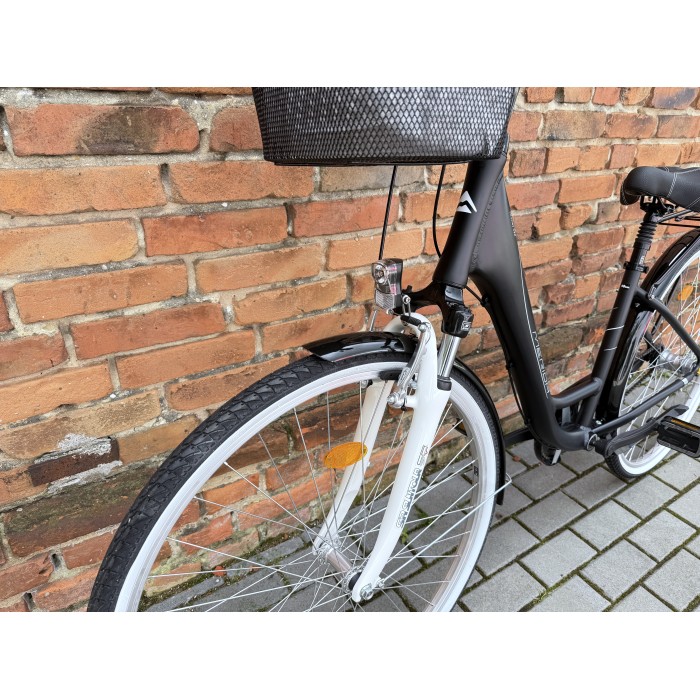 MERIDA CITYWAY 328 40 cm – wygodny rower miejski, Nexus 3, koszyk, czarny mat
