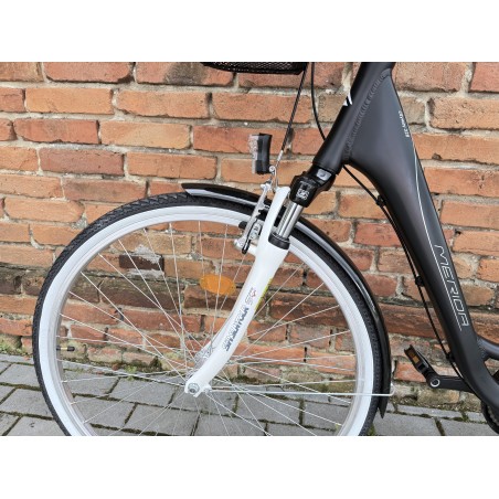 MERIDA CITYWAY 328 40 cm – wygodny rower miejski, Nexus 3, koszyk, czarny mat