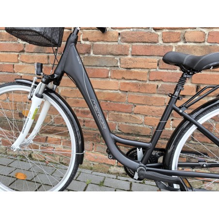 MERIDA CITYWAY 328 40 cm – wygodny rower miejski, Nexus 3, koszyk, czarny mat