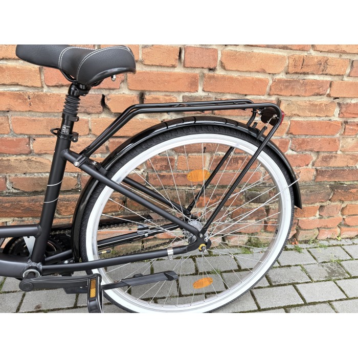 MERIDA CITYWAY 328 40 cm – wygodny rower miejski, Nexus 3, koszyk, czarny mat
