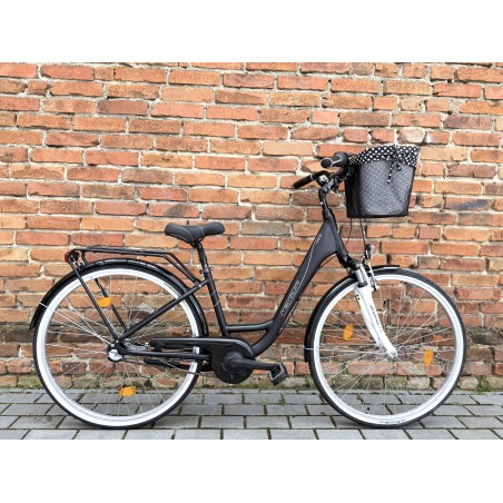 MERIDA CITYWAY 328 40 cm – wygodny rower miejski, Nexus 3, koszyk, czarny mat