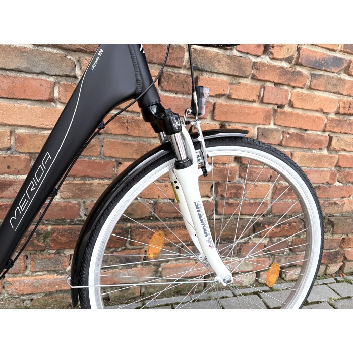 MERIDA CITYWAY 328 40 cm – wygodny rower miejski, Nexus 3, koszyk, czarny mat