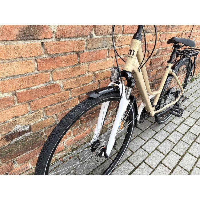 M-BIKE FREEWAY 9300 45 cm – damski rower trekkingowy, Alivio 3x9, hydraulika, szampański