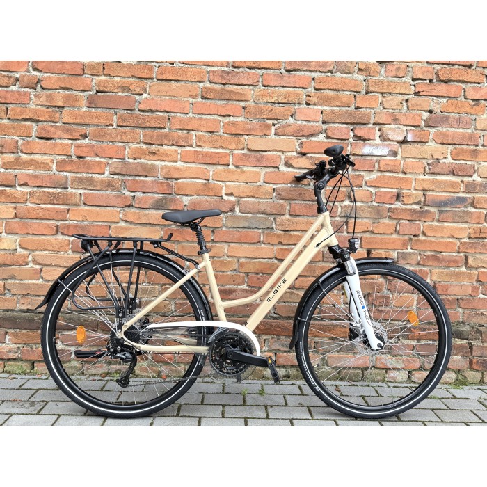 M-BIKE FREEWAY 9300 45 cm – damski rower trekkingowy, Alivio 3x9, hydraulika, szampański
