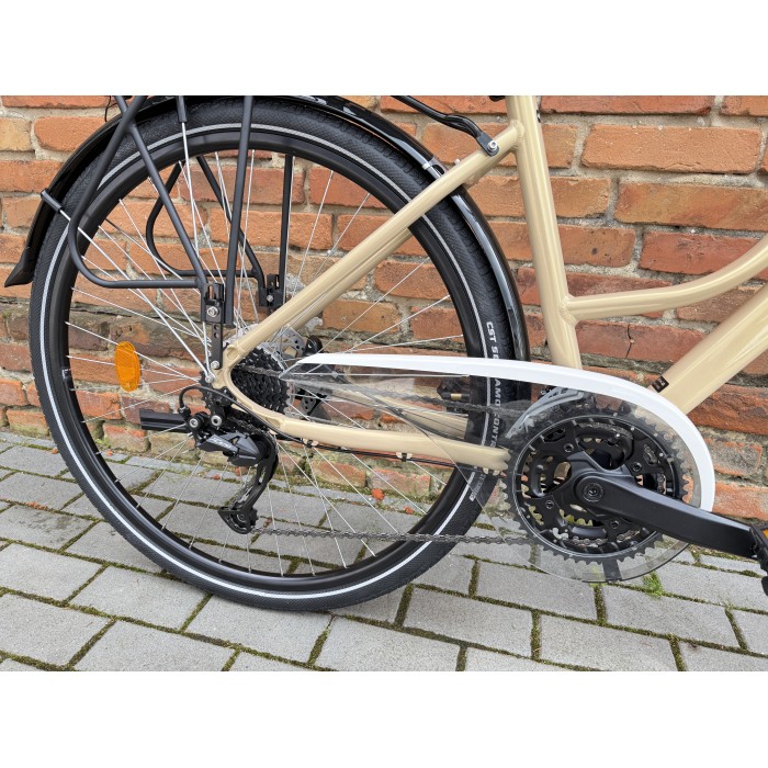 M-BIKE FREEWAY 9300 45 cm – damski rower trekkingowy, Alivio 3x9, hydraulika, szampański