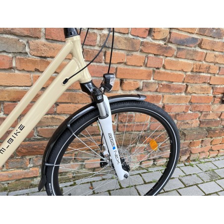 M-BIKE FREEWAY 9300 45 cm – damski rower trekkingowy, Alivio 3x9, hydraulika, szampański