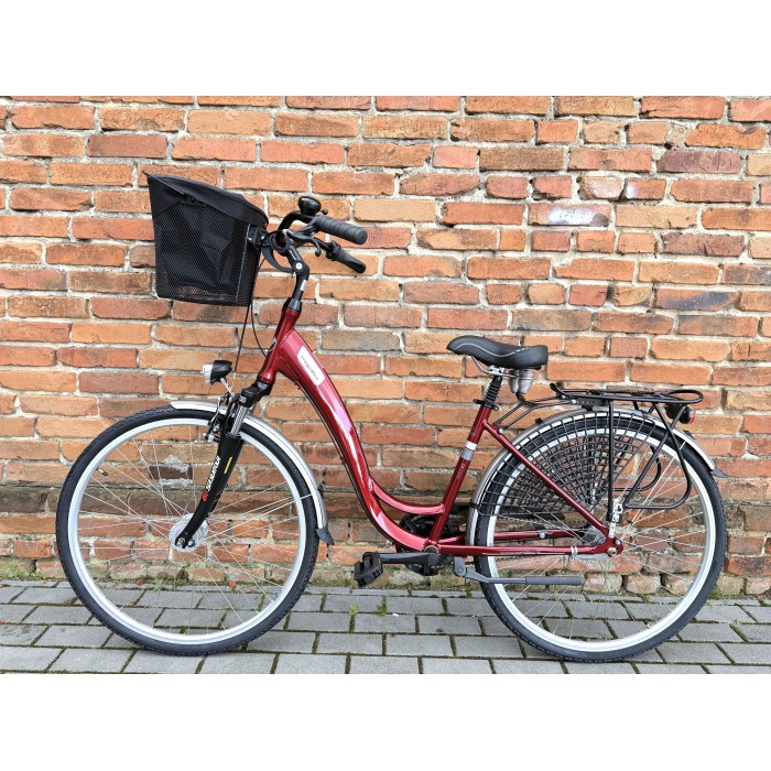 MAJDLLER MADERA 8.3 28" – rower miejski Nexus 3, amortyzator, dynamo, czerwony połysk