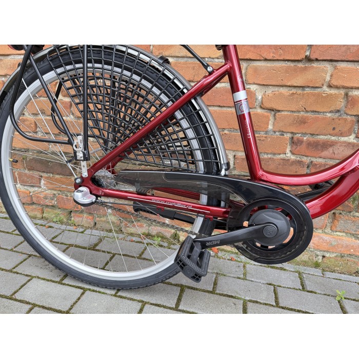 MAJDLLER MADERA 8.3 28" – rower miejski Nexus 3, amortyzator, dynamo, czerwony połysk