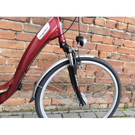 MAJDLLER MADERA 8.3 28" – rower miejski Nexus 3, amortyzator, dynamo, czerwony połysk