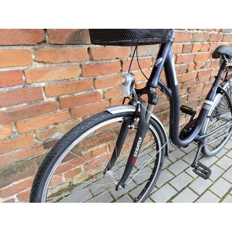 MAJDLLER GAZON 8.3 28" – rower miejski Nexus 3, amortyzator, koszyk+wkład