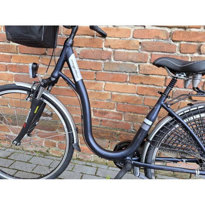 MAJDLLER GAZON 8.3 28" – rower miejski Nexus 3, amortyzator, koszyk+wkład