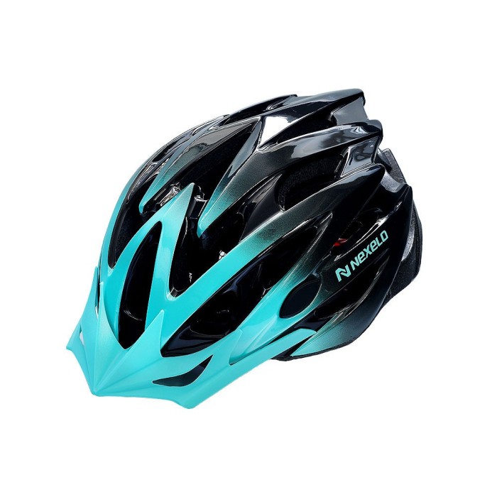 Kask rowerowy Nexelo M 55 - 58 cm, OUT - MOLD, turkusowo-czarny