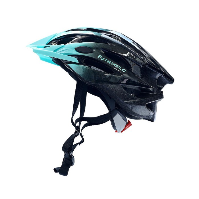 Kask rowerowy Nexelo M 55 - 58 cm, OUT - MOLD, turkusowo-czarny