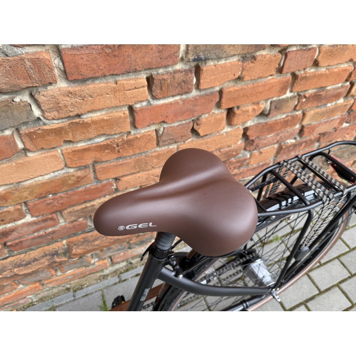 Tander Belami 28" – rower miejski Nexus 7, amortyzator, dynamo w piaście + koszyk