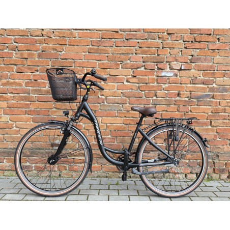 Tander Belami 28" – rower miejski Nexus 7, amortyzator, dynamo w piaście + koszyk
