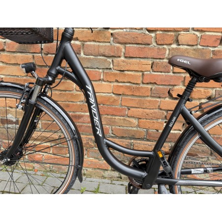 Tander Belami 28" – rower miejski Nexus 7, amortyzator, dynamo w piaście + koszyk