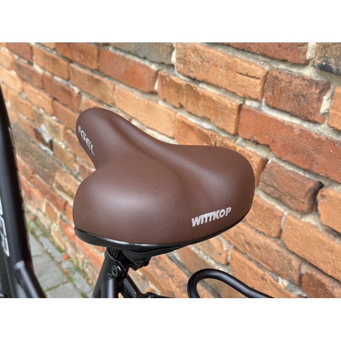 Tander Belami 28" – rower miejski Nexus 7, amortyzator, dynamo w piaście + koszyk