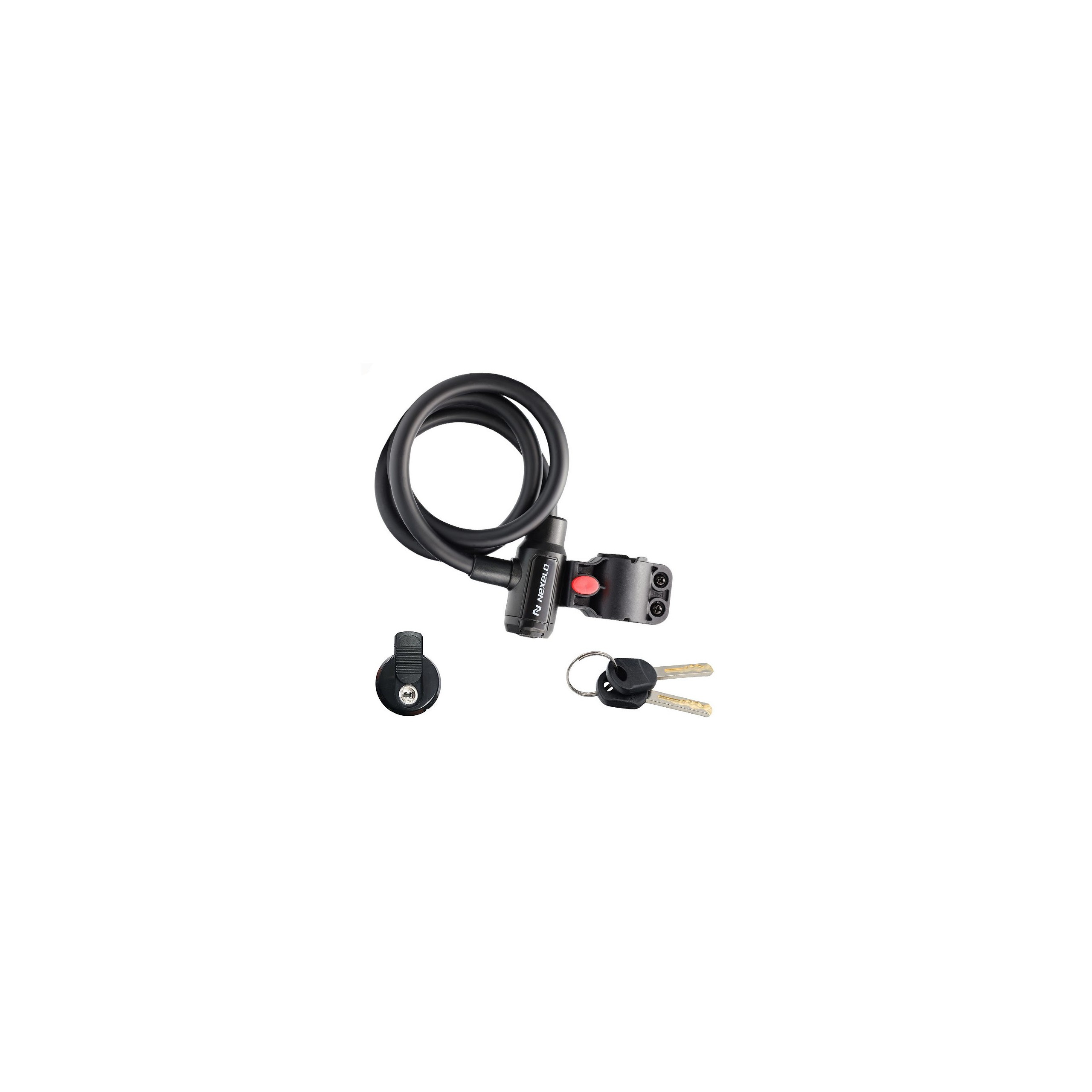 Zapięcie, zamknięcie rowerowe Nexelo 12 mm x 900 mm + uchwyt