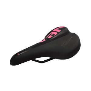 Siodełko dziecięce NEXELO Junior 16–20" czarno-różowe 245 × 145 mm