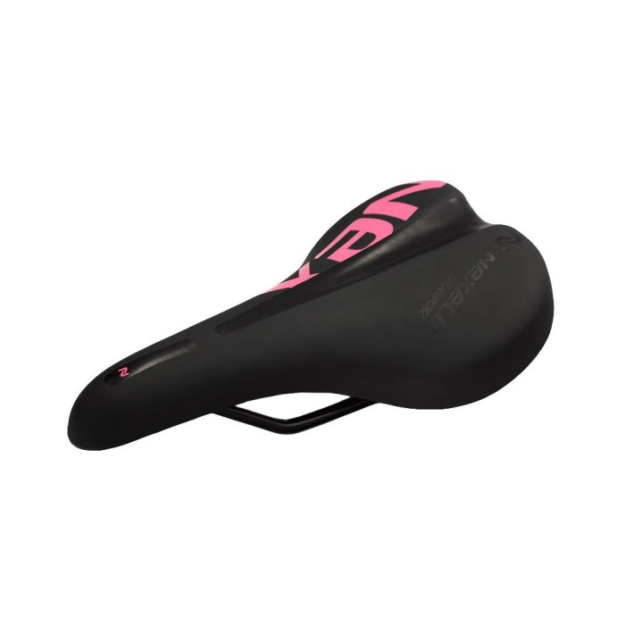 Siodełko dziecięce NEXELO Junior 16–20" czarno-różowe 245 × 145 mm