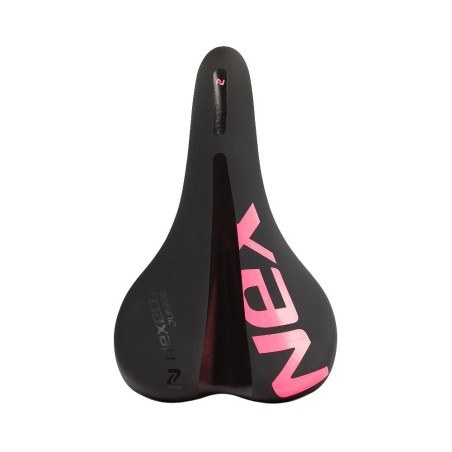 Siodełko dziecięce NEXELO Junior 16–20" czarno-różowe 245 × 145 mm