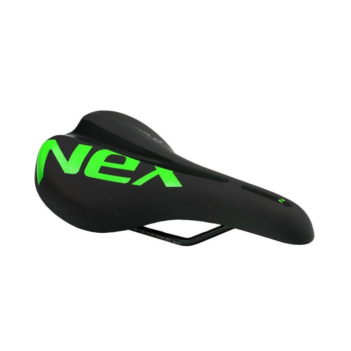 Siodełko dziecięce NEXELO Junior 16–24" czarno-zielone 245 × 145 mm