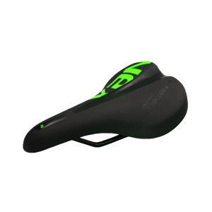 Siodełko dziecięce NEXELO Junior 16–24" czarno-zielone 245 × 145 mm