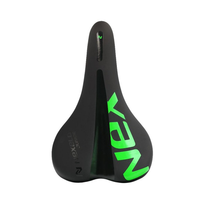 Siodełko dziecięce NEXELO Junior 16–24" czarno-zielone 245 × 145 mm