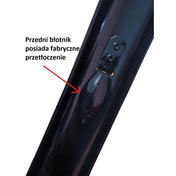 Błotniki rowerowe stalowe 28 x 45 mm czarne