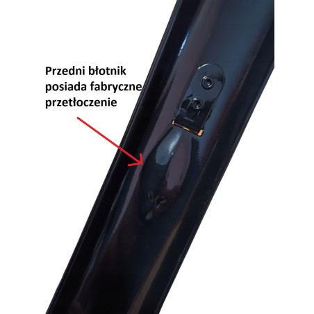Błotniki rowerowe stalowe 28 x 45 mm czarne